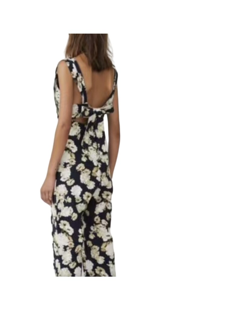 Sir. Bellagio Linen Jumpsuit With Ruffle Straps - Size 4 — image 7 of 8